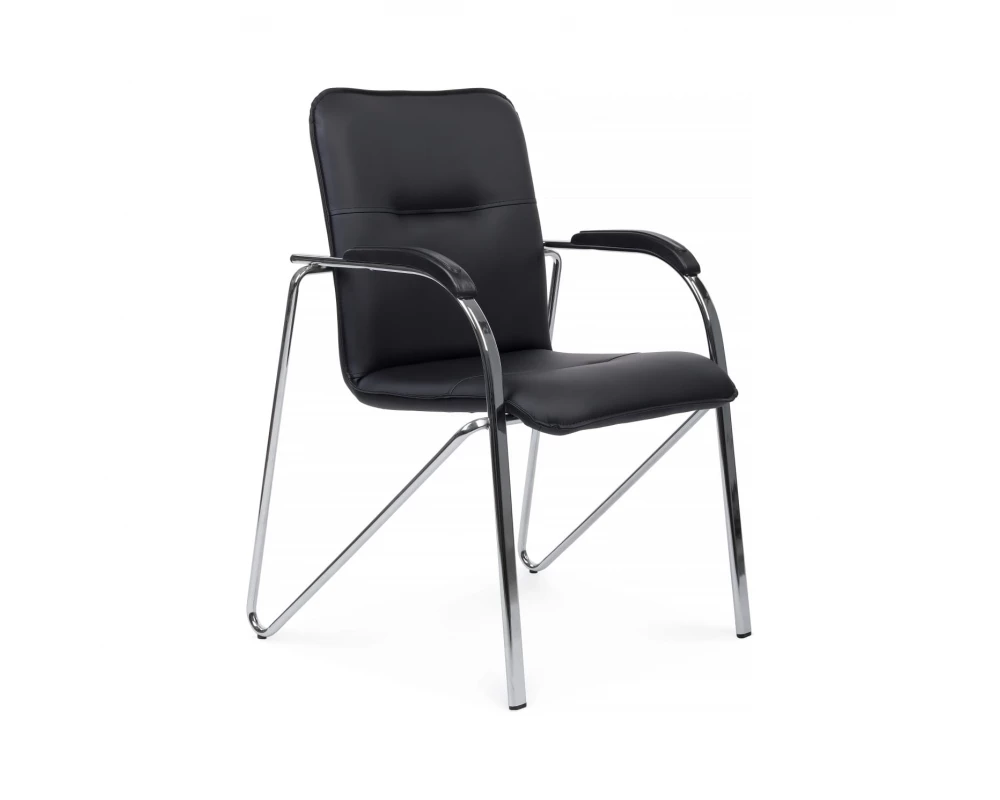 Стул Самба с пластиковыми подлокотниками SMB-03H Хром гальв.