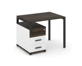 Стол письменный с 1 опорной тумбой CN.SP-301 W 980/1346x720x750 Концепт / Concept images