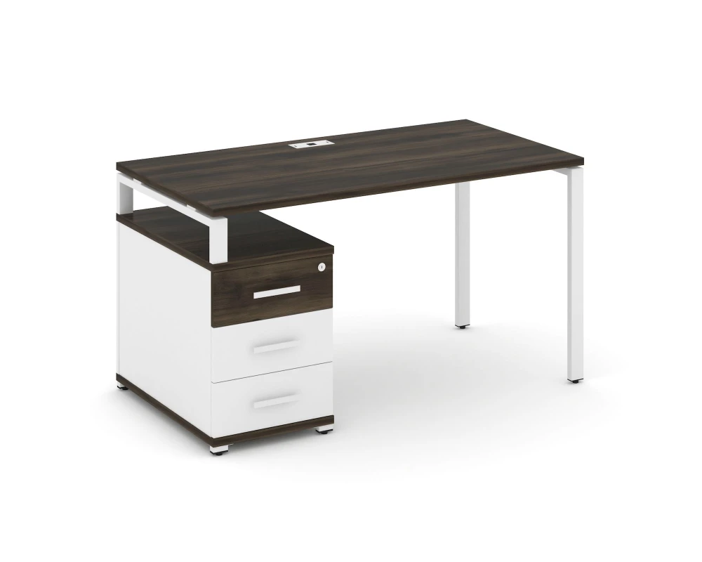 Стол письменный с 1 опорной тумбой CN.SP-303 W 1380/1746x720x750 Концепт / Concept