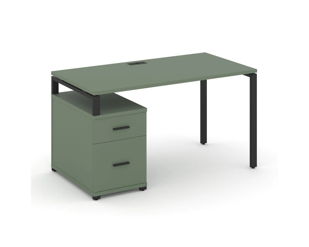 Стол письменный с 1 опорной тумбой CN.SP-305 B 980/1346x720x750 Концепт / Concept