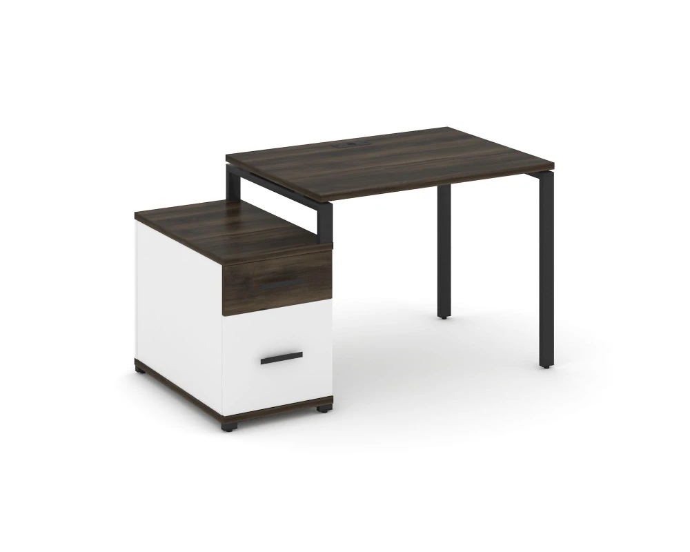 Стол письменный с 1 опорной тумбой CN.SP-305 W 980/1346x720x750 Концепт / Concept