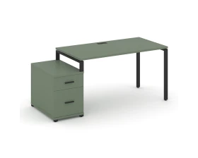 Стол письменный с 1 опорной тумбой CN.SP-306 B 1180/1546x720x750 Концепт / Concept images