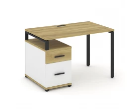 Стол письменный с 1 опорной тумбой CN.SP-306 W 1180/1546x720x750 Concept images