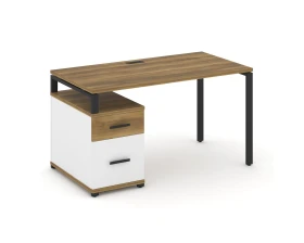 Стол письменный с 1 опорной тумбой CN.SP-307 W 1380/1746x720x750 Концепт / Concept images