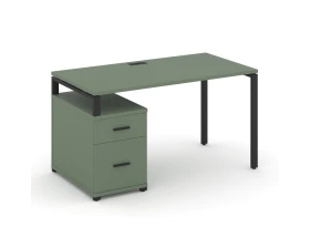 Стол письменный с 1 опорной тумбой CN.SP-308 B 1580/1946x720x750 Концепт / Concept images