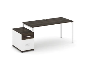 Стол письменный с 1 опорной тумбой CN.SP-308 W 1580/1946x720x750 Концепт / Concept images