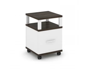 Тумба мобильная 1 распаш. фасад с надставкой CN.TUM-008 W 420x420x615 Concept images