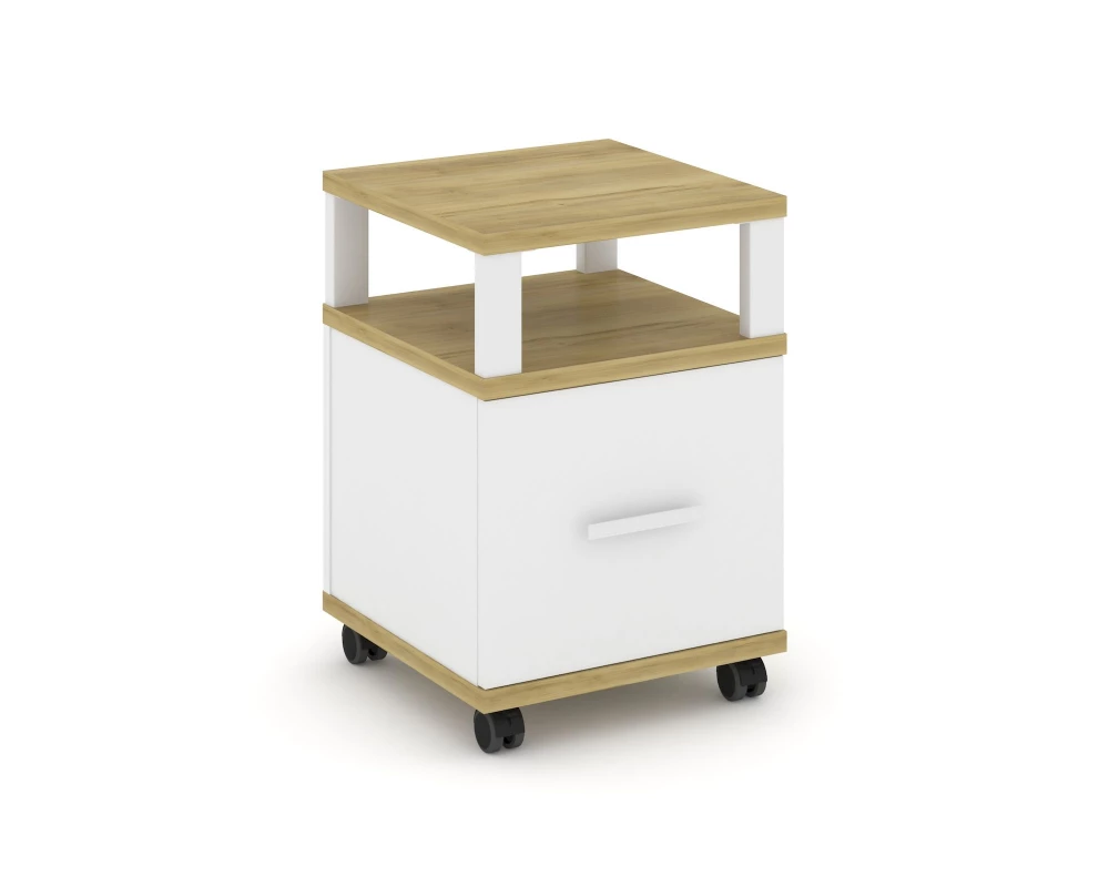 Тумба мобильная 1 распаш. фасад с надставкой CN.TUM-008 W 420x420x615 Concept
