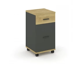 Тумба мобильная 1 ящ. 1 распаш. фасад CN.TUM-011 A 420x420x782 Concept images