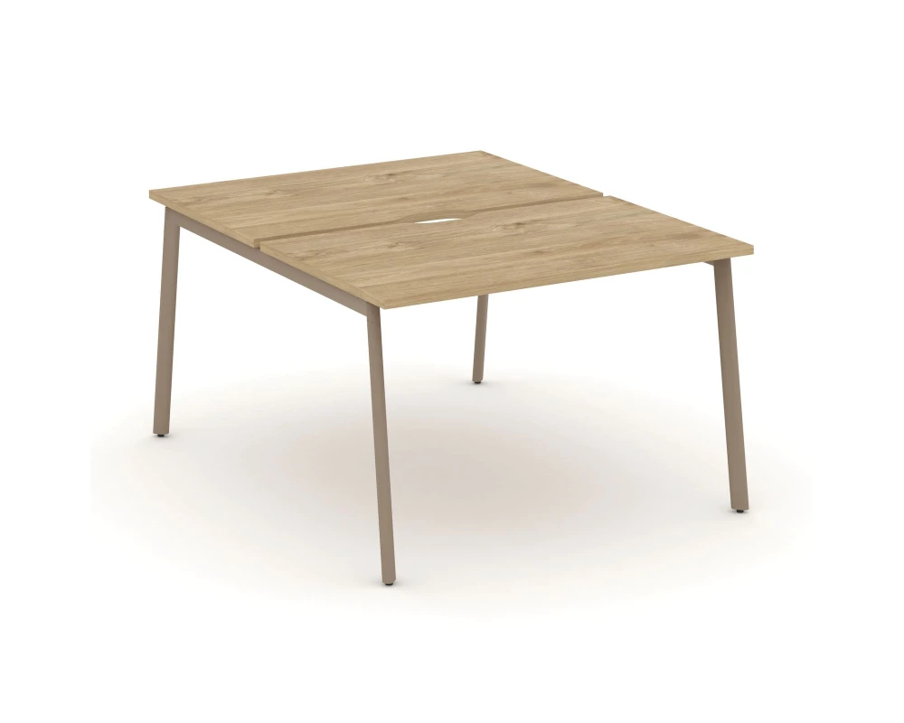 Рабочая станция на 2 места с вырезом на плоскоовальной трубе 118x150x75 Эстетика / Estetica