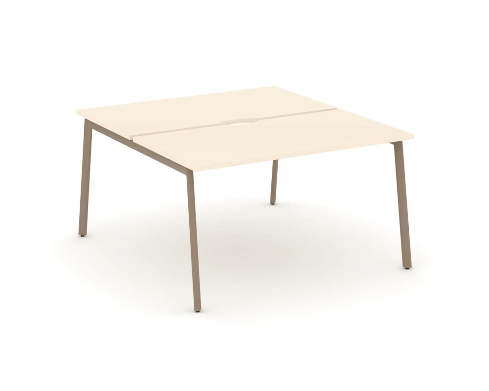 Рабочая станция на 2 места с вырезом на плоскоовальной трубе 138x150x75 Эстетика / Estetica