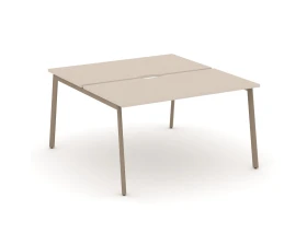 Рабочая станция на 2 места с вырезом на плоскоовальной трубе 138x150x75 Эстетика / Estetica images