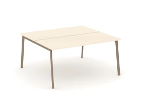 Рабочая станция на 2 места с вырезом на плоскоовальной трубе 158x150x75 Эстетика / Estetica images