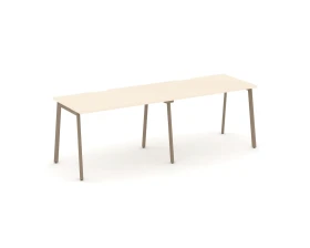 Рабочая станция на 2 места с вырезом на плоскоовальной трубе 236x73x75 Эстетика / Estetica images