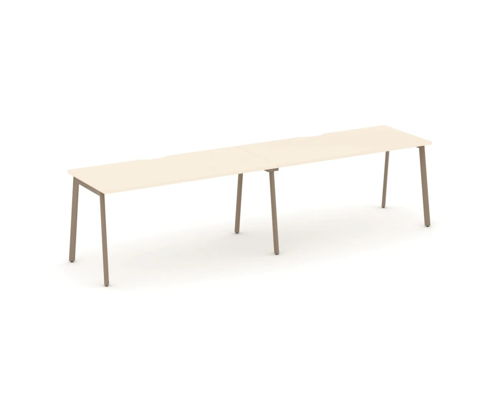 Рабочая станция на 2 места с вырезом на плоскоовальной трубе 316x73x75 Эстетика / Estetica