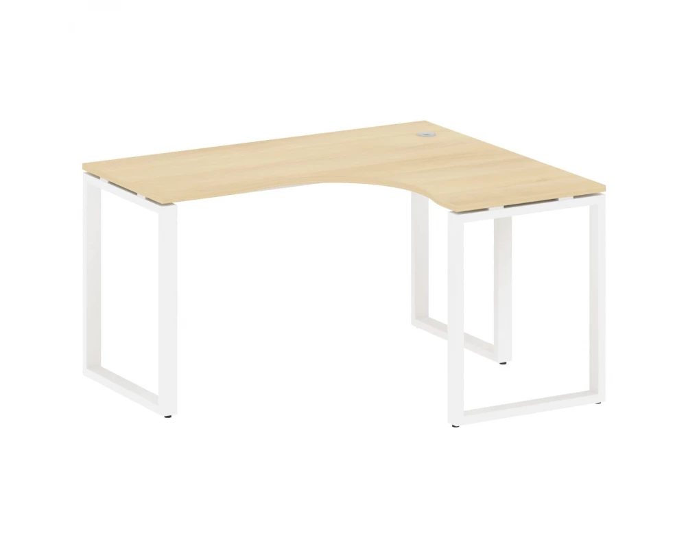 Стол офисный угловой правый на О-образном м/к 140x120x75 Metal System