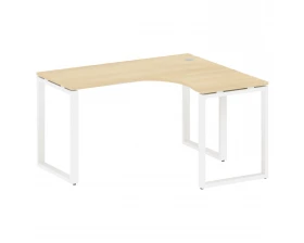 Стол офисный угловой правый на О-образном м/к 140x120x75 Metal System images