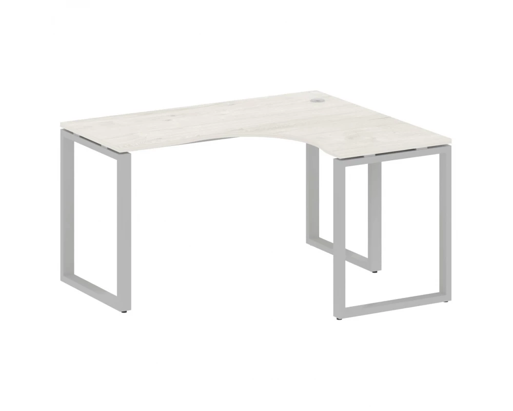 Стол офисный угловой правый на О-образном м/к 140x120x75 Metal System