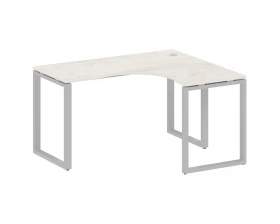 Стол офисный угловой правый на О-образном м/к 140x120x75 Metal System images