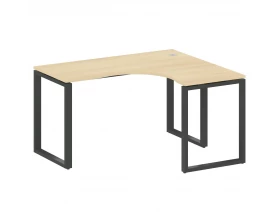 Стол офисный угловой правый на О-образном м/к 140x120x75 Metal System images