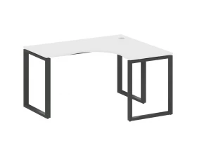 Стол офисный угловой правый на О-образном м/к 140x120x75 Metal System images