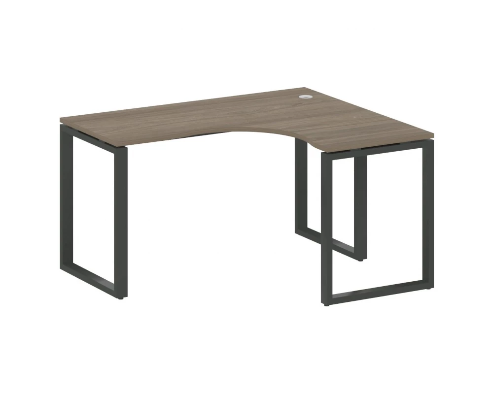 Стол офисный угловой правый на О-образном м/к 140x120x75 Metal System