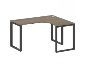 Стол офисный угловой правый на О-образном м/к 140x120x75 Metal System images