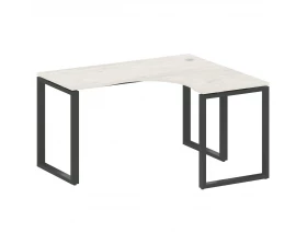 Стол офисный угловой правый на О-образном м/к 140x120x75 Metal System images