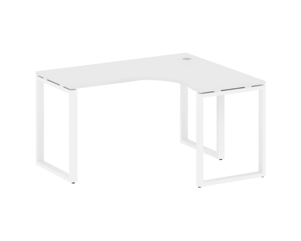 Стол офисный угловой правый на О-образном м/к 140x120x75 Metal System