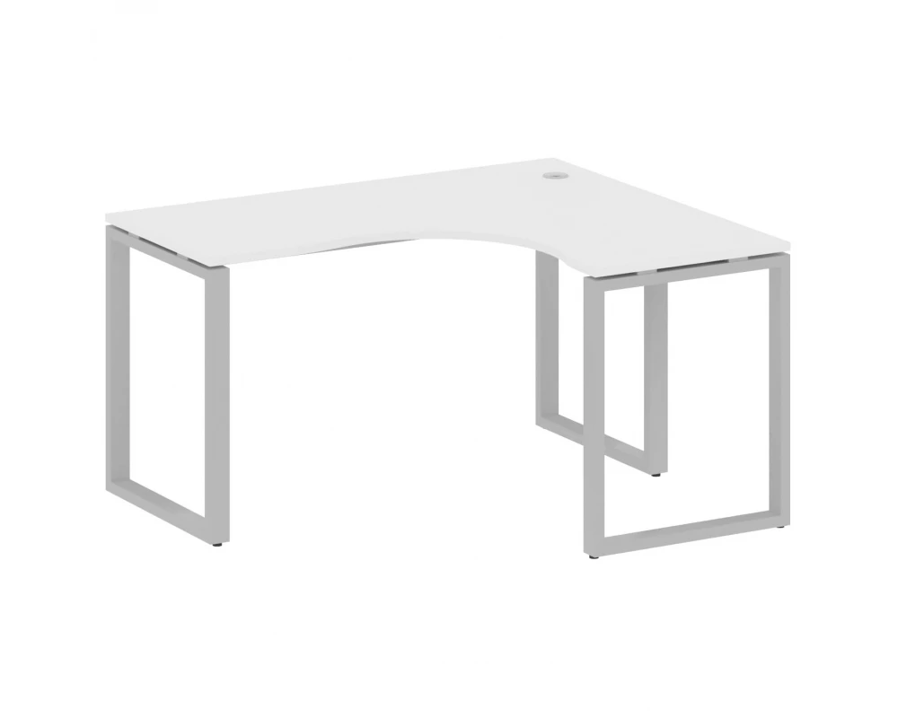 Стол офисный угловой правый на О-образном м/к 140x120x75 Metal System