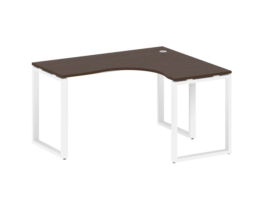 Стол офисный угловой правый на О-образном м/к 140x120x75 Metal System