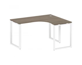 Стол офисный угловой правый на О-образном м/к 140x120x75 Metal System images