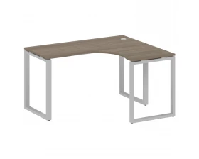Стол офисный угловой правый на О-образном м/к 140x120x75 Metal System images