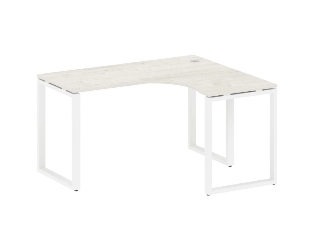 Стол офисный угловой правый на О-образном м/к 140x120x75 Metal System