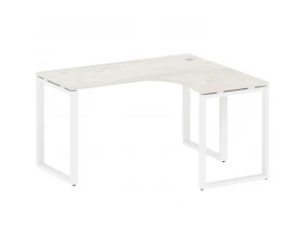 Стол офисный угловой правый на О-образном м/к 140x120x75 Metal System images