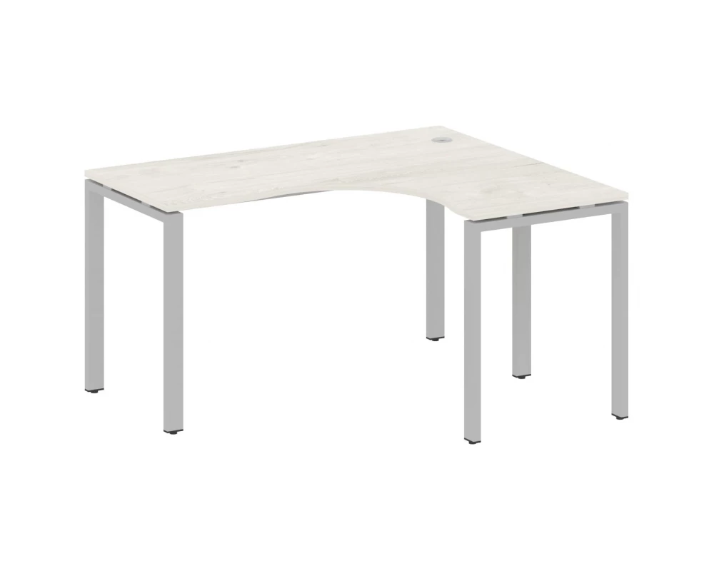 Стол офисный угловой правый на П-образном м/к 140x120x75 Metal System