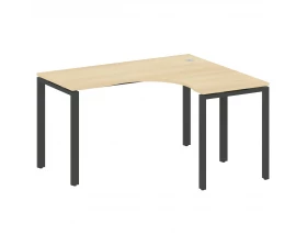 Стол офисный угловой правый на П-образном м/к 140x120x75 Metal System images