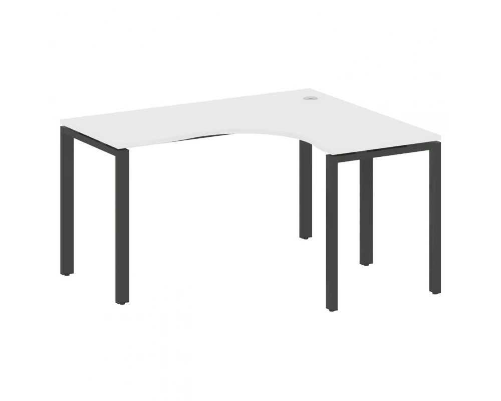 Стол офисный угловой правый на П-образном м/к 140x120x75 Metal System