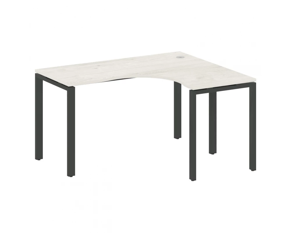 Стол офисный угловой правый на П-образном м/к 140x120x75 Metal System