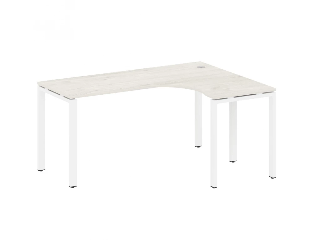 Стол криволинейный правый на П-образном м/к 160x120x75 Metal System