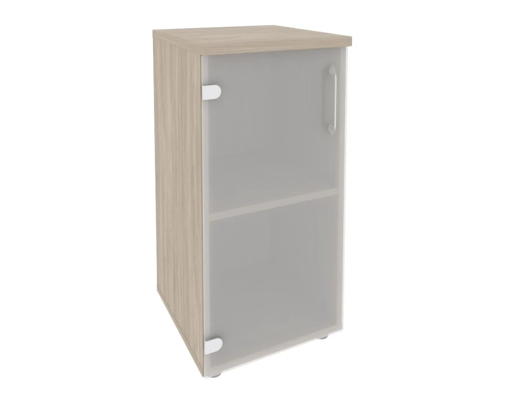 Шкаф низкий узкий левый (1 низкий фасад стекло) 400x420x823 Оникс / Onix