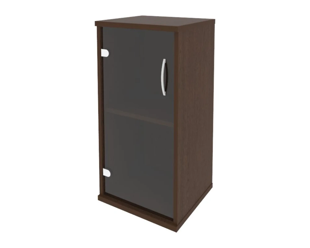 Шкаф низкий узкий левый 1 низкая дверь стекло Рива / Riva