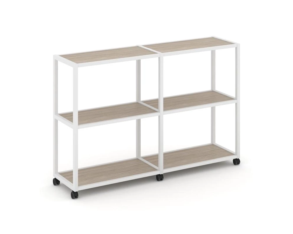 Стеллаж 3 уровня 2 секции VR.LT-STK-311.08 1570x400x1046 Shelf Mobile