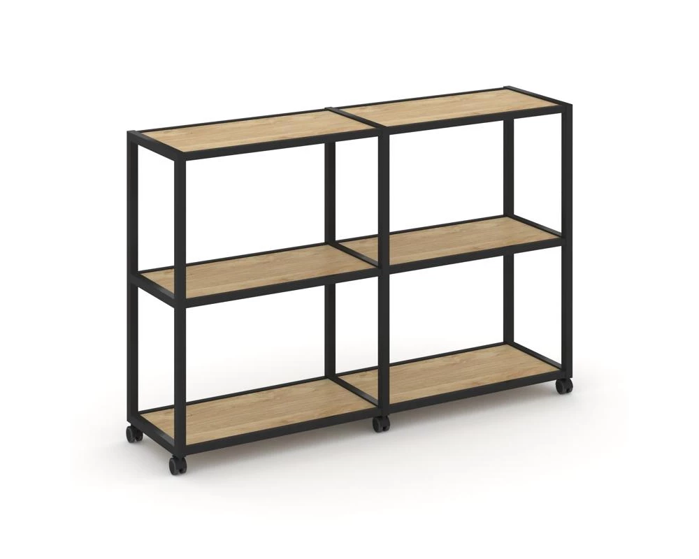Стеллаж 3 уровня 2 секции VR.LT-STK-311.08 1570x400x1046 Shelf Mobile
