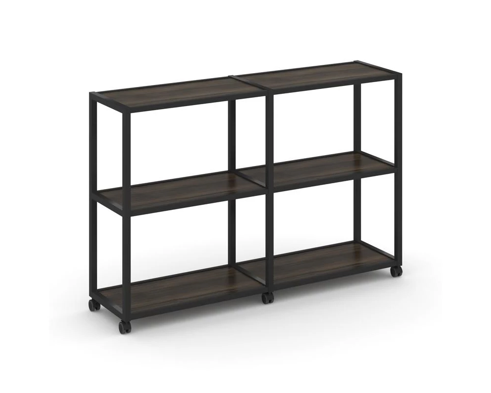 Стеллаж 3 уровня 2 секции VR.LT-STK-311.08 1570x400x1046 Shelf Mobile