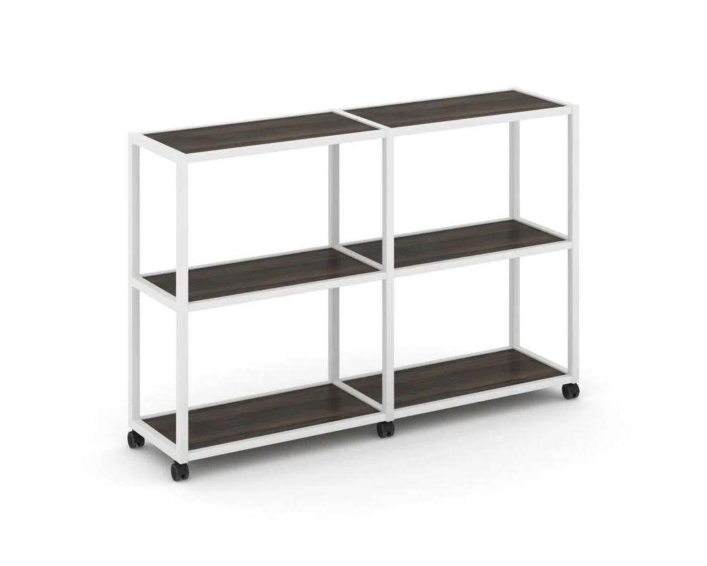 Стеллаж 3 уровня 2 секции VR.LT-STK-311.08 1570x400x1046 Shelf Mobile