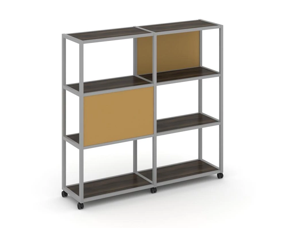 Стеллаж 4 уровня 2 секции VR.LT-STK-412.08 1570x400x1523 Shelf Mobile