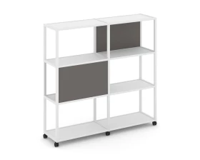 Стеллаж 4 уровня 2 секции VR.LT-STK-412.08 1570x400x1523 Shelf Mobile images