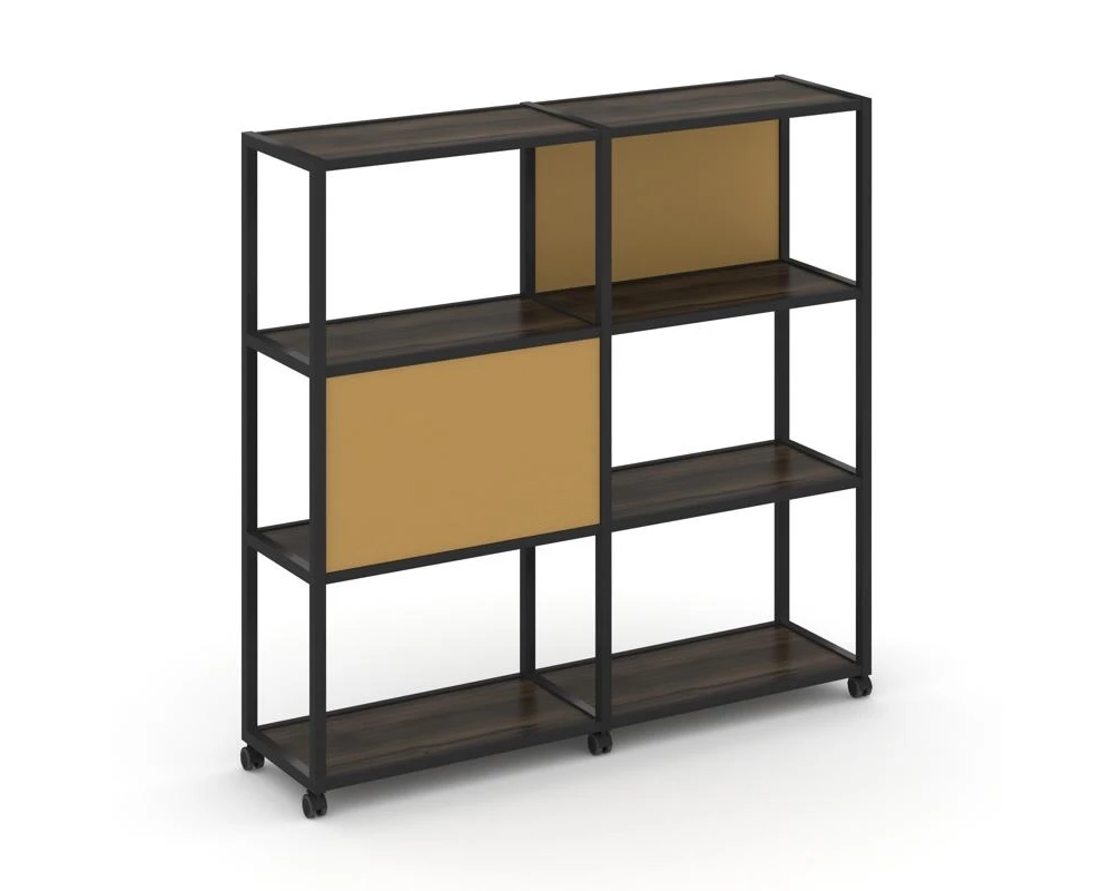 Стеллаж 4 уровня 2 секции VR.LT-STK-412.08 1570x400x1523 Shelf Mobile