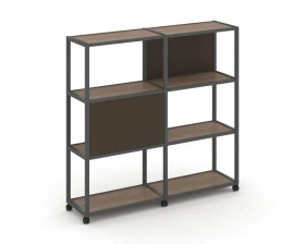 Стеллаж 4 уровня 2 секции VR.LT-STK-412.08 1570x400x1523 Shelf Mobile images